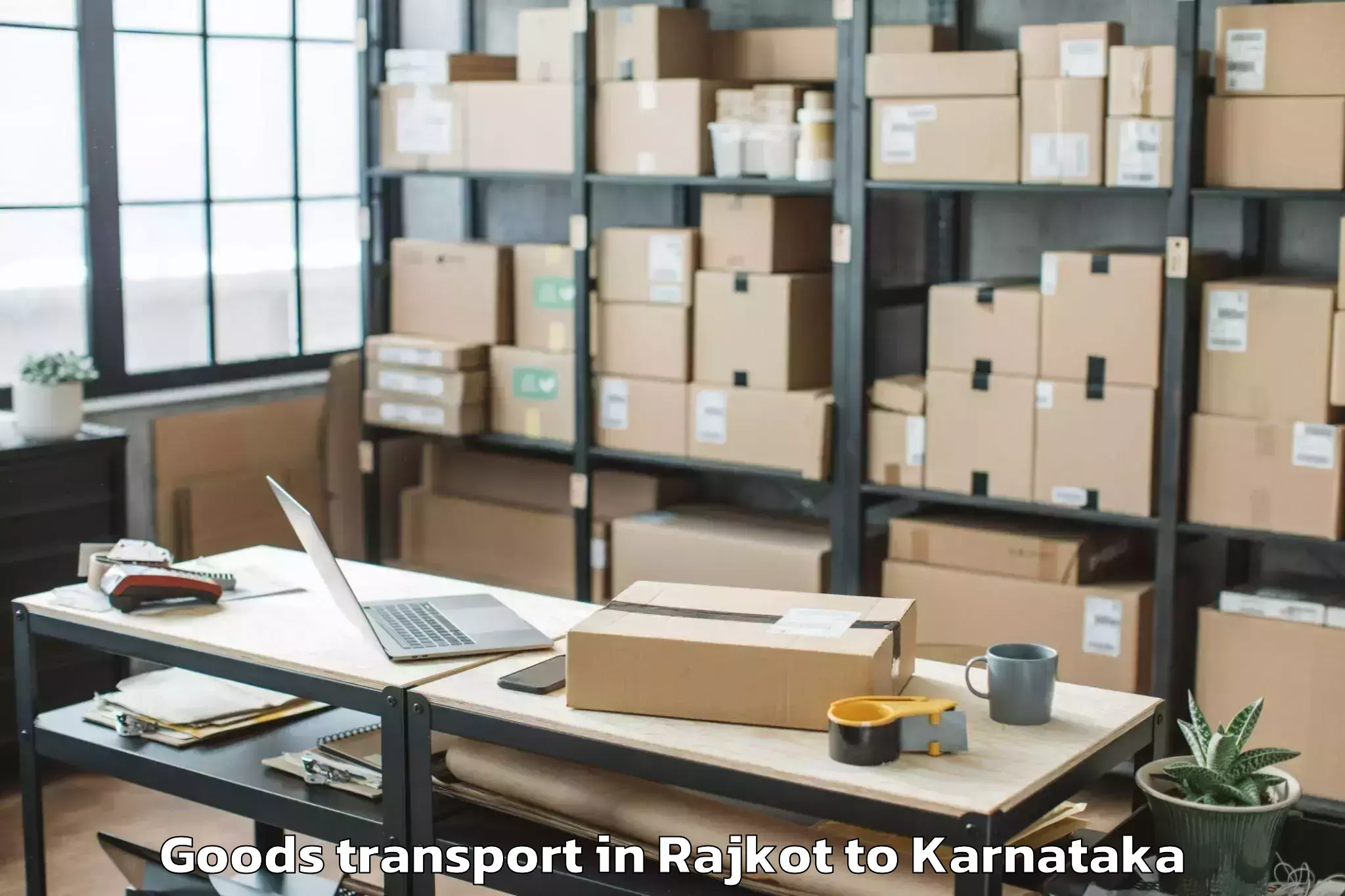 Quality Rajkot to Kuvempu University Shimoga Goods Transport